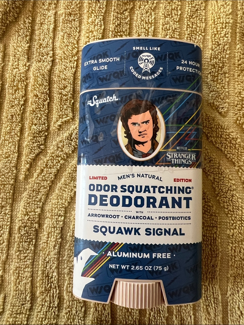 Dr. Squatch Odor Squatching Deodorant for Men - Squawk Signal (Blue)